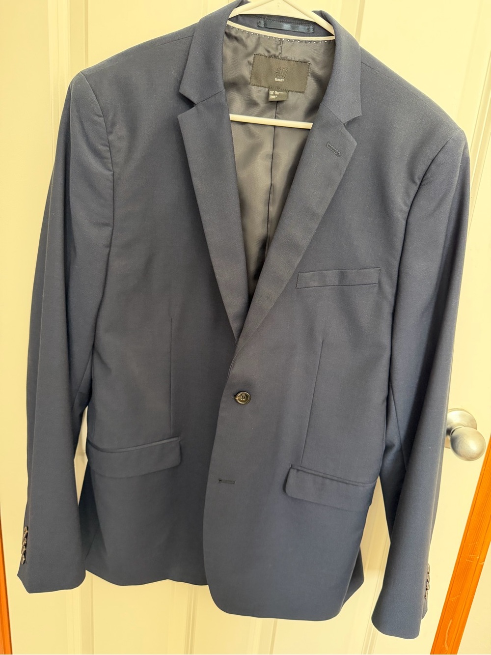 H&M Men's Navy Single-Breasted Blazer